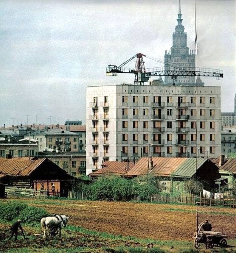 Москва контрастная Говорят, что в 1970 году в центре столицы ещё можно было увидать такое