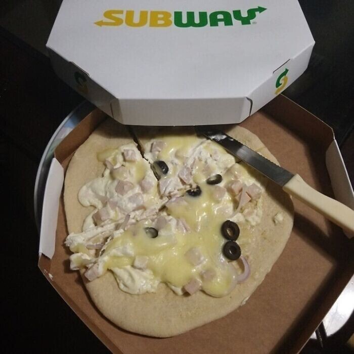9. Пицца Subway в Бразилии