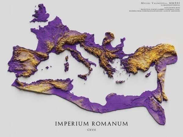 2. Топографическая карта Римской империи, 117 г. н.э.