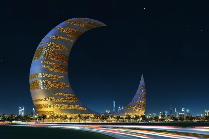 17. Проект башни "Полумесяц", которую хотят построить в Дубае