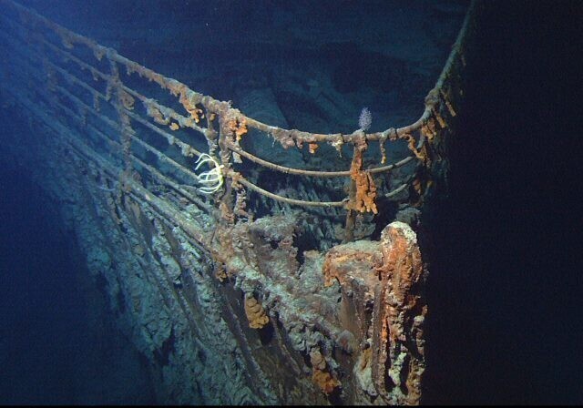 Носовая часть "Титаника", снимок 2004 г.