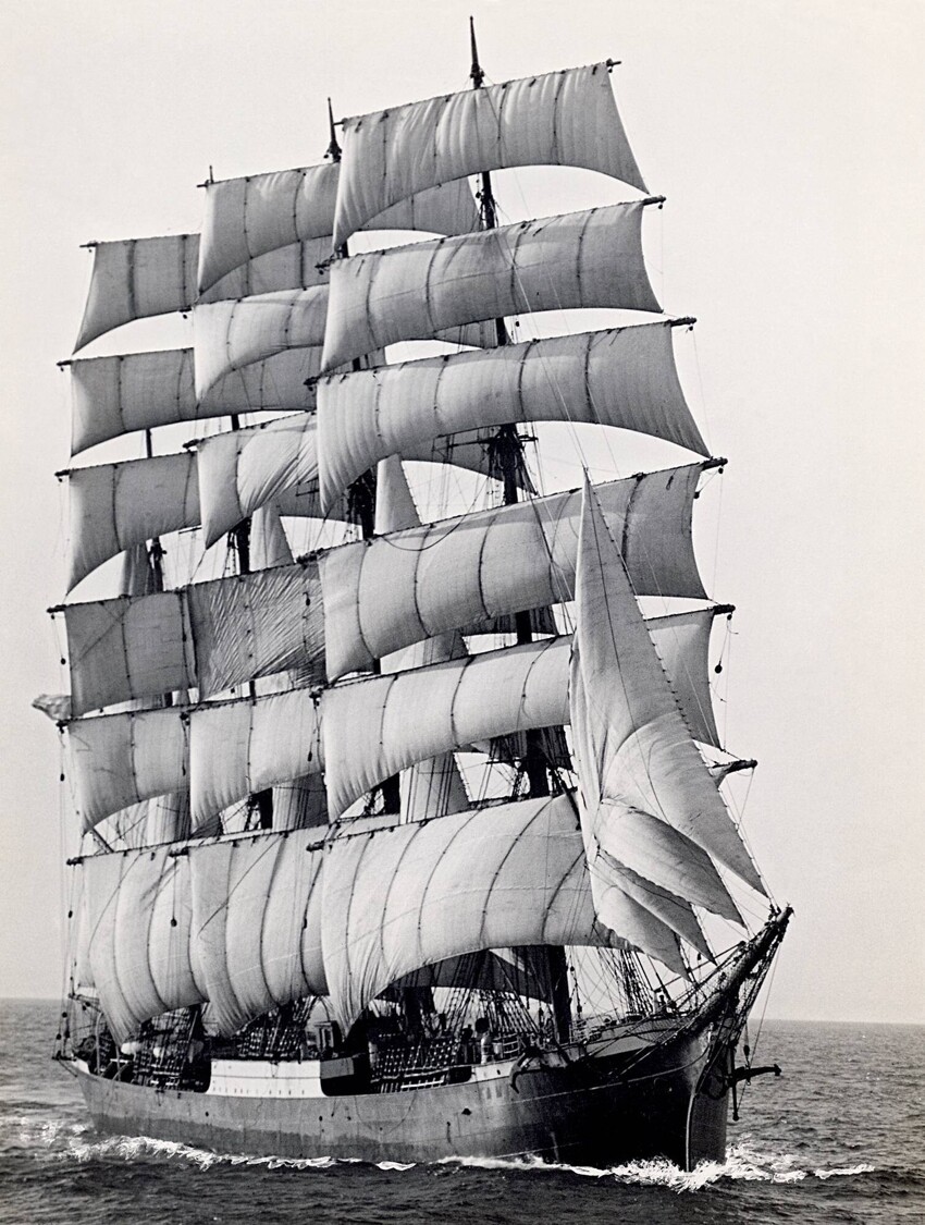 Памир - последний корабль, совершавший торговые рейсы, огибая мыс Горн, 1949 год