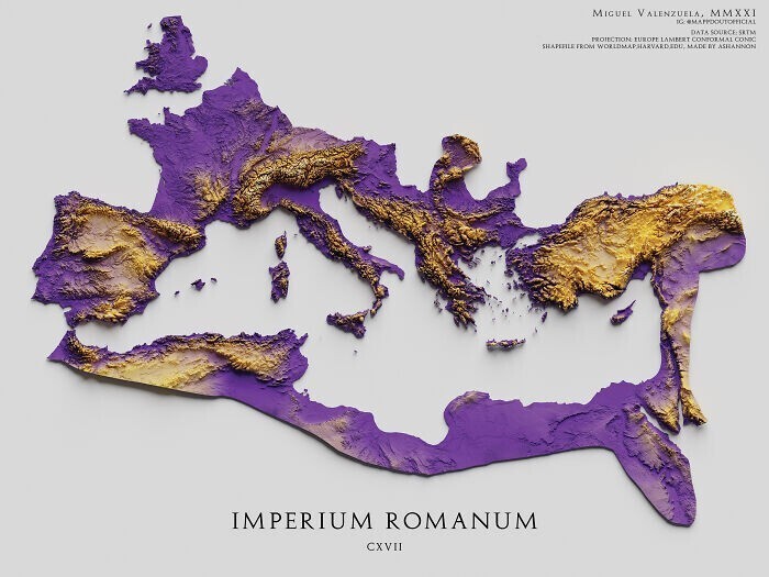 Топографическая карта Римской империи
