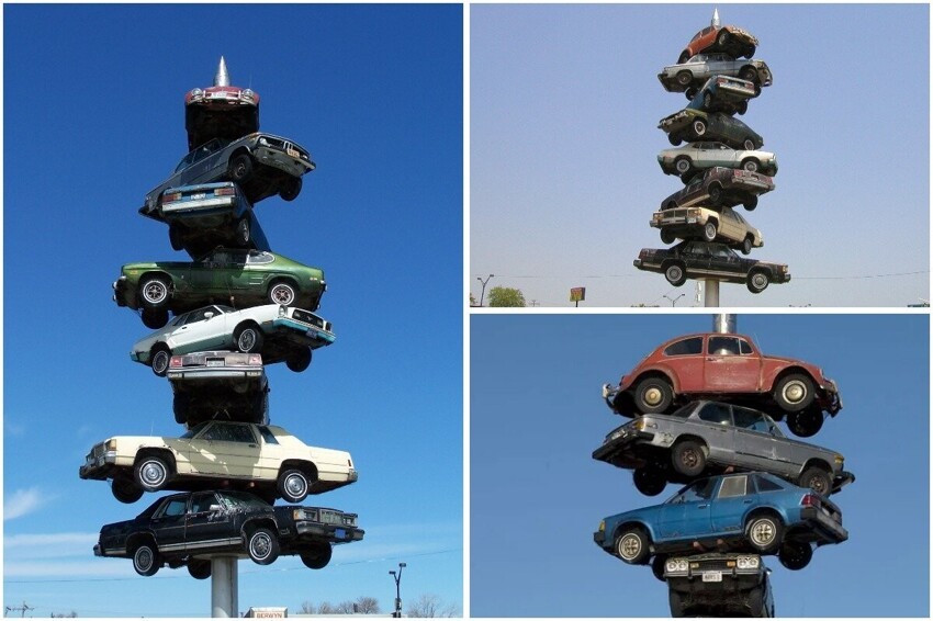 Самые зрелищные скульптуры из автомобилей