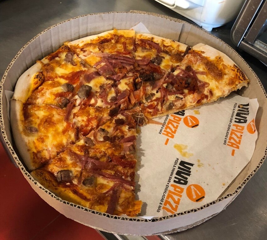 Круглая коробка для пиццы