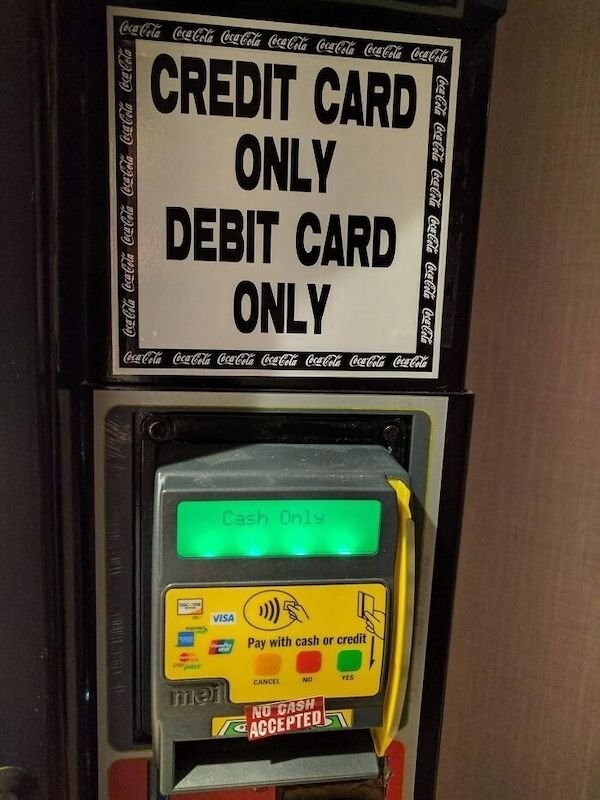 2. "Только кредитные карты, только дебетовые карты"