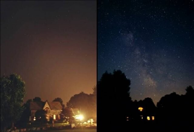 17. Как выглядит небо в обычную ночь vs когда по всему району отключили электричество