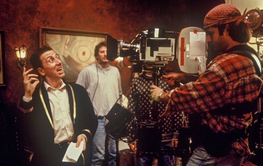 Тим Рот на съемках фильма "Четыре комнаты", Лос–Анджелес, 1994 год