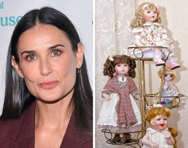 Деми Мур коллекционирует старинных кукол