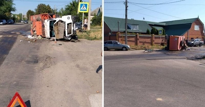 Авария дня. «Приора», мусоровоз и  велосипедист