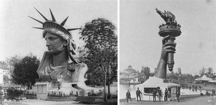 6. Статуя Свободы на Всемирной выставке в Париже 1878 года перед полной сборкой и отправкой в Соединенные Штаты
