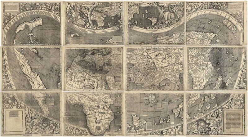 Карта Вальдземюллера, открывшая миру слово "Америка", 1509 г