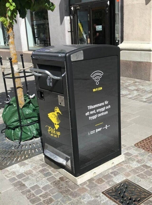 В Швеции есть мусорные баки с Wi-Fi
