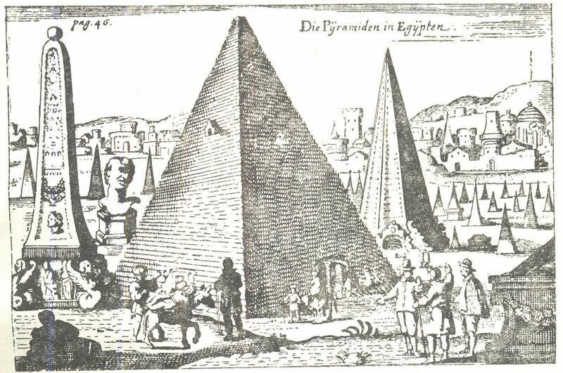 Почему египетские пирамиды на старых рисунках такие странные