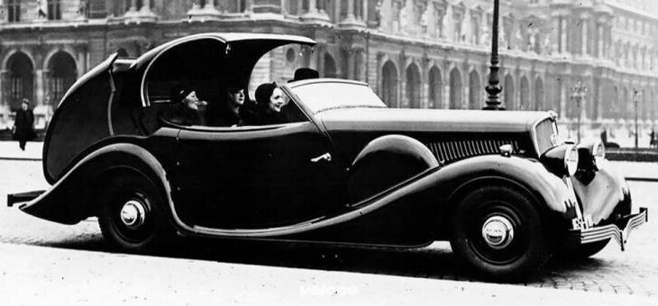 Peugeot 601 Eclipse 1934 года - первый в мире автомобиль с выдвижной жесткой крышей