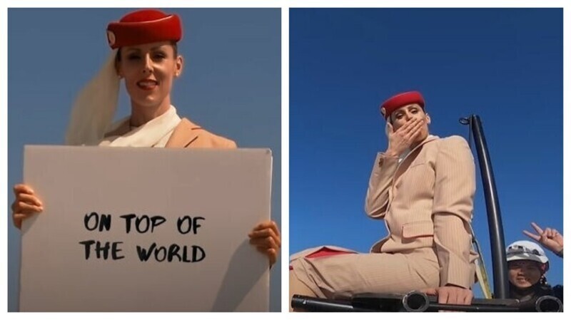 Авиакомпания Emirates Airlines рассказала о съемках необычного рекламного ролика