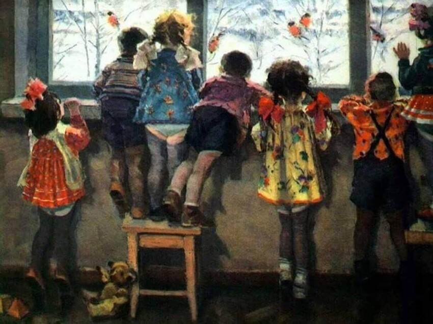 Николай Ульянов, "Детский сад. Снегири", 1964 год