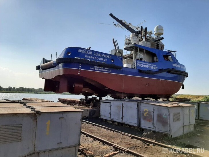 Ахтубинский судоремонтный завод спустил на воду буксир «Николай Семенченко» проекта NE011