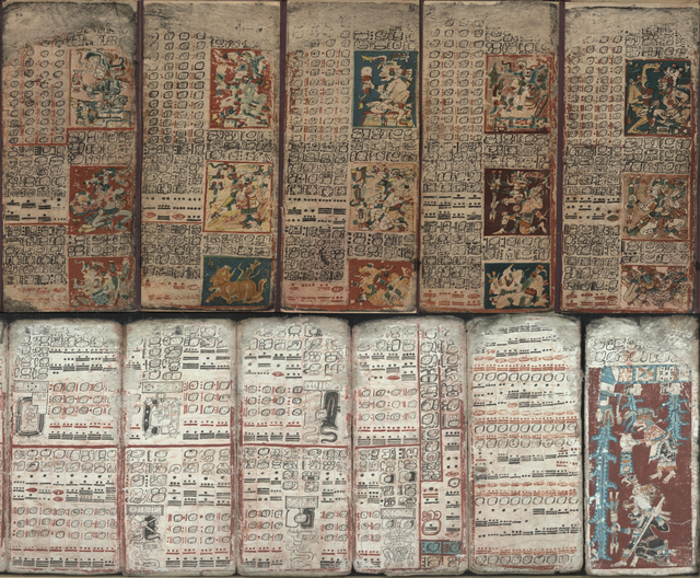 9. Один из четырех кодексов майя, написанный глифами майя в 1200-1250 годах нашей эры