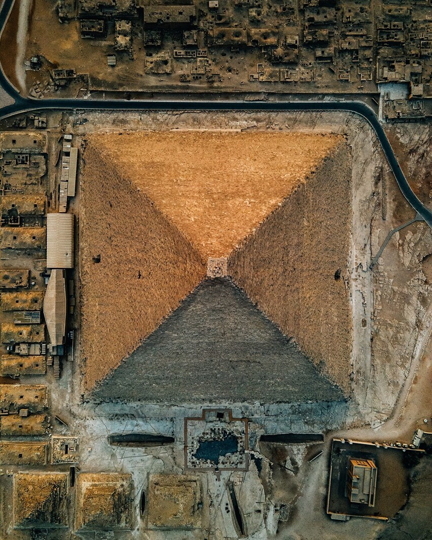 Потрясающие фотографии пирамиды Хеопса с высоты птичьего полета