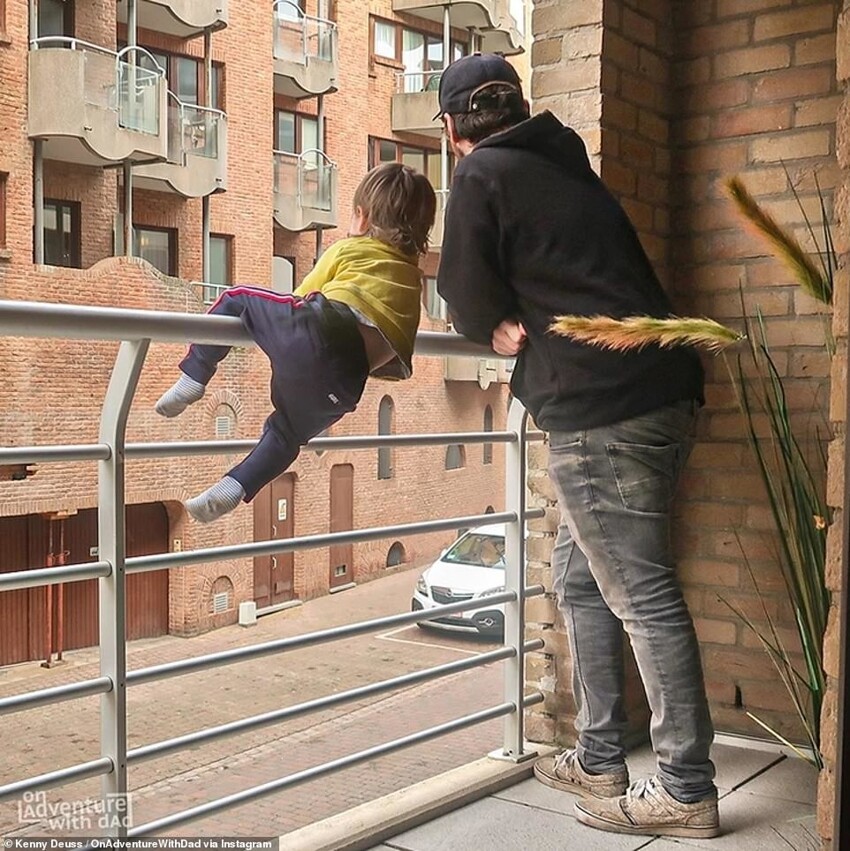 Одни дома: отец помещает своих детей в опасные ситуации с помощью фотошопа