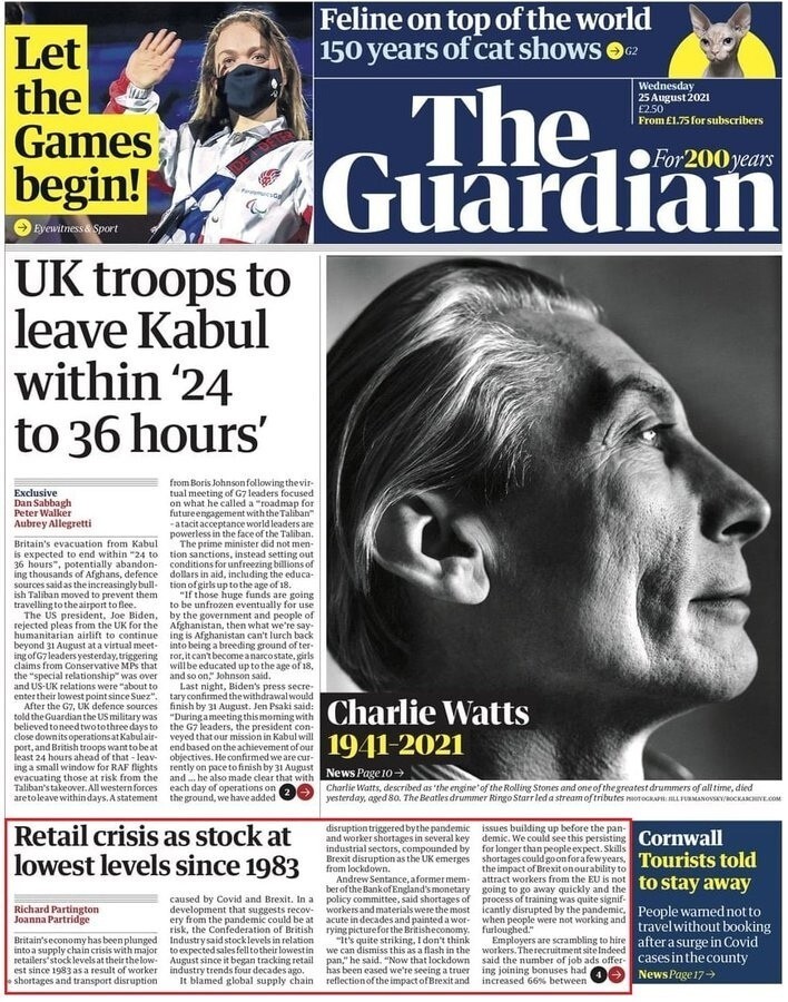 The Guardian: в Великобритании кризис, которого не было с 1983 г