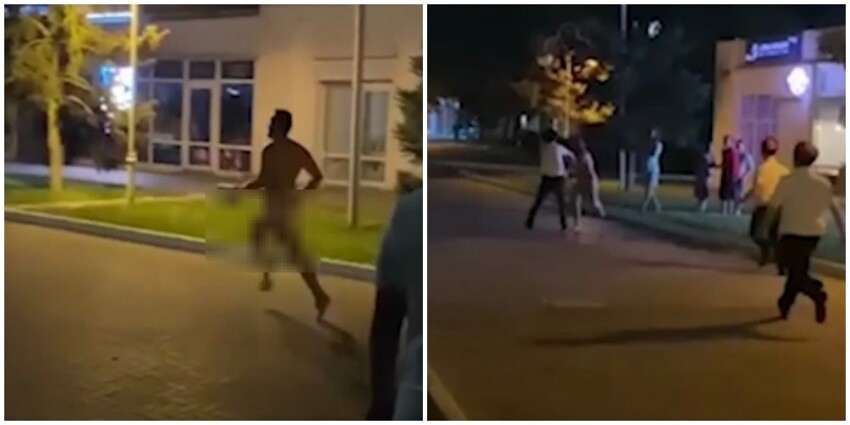 В Геленджике голый мужчина, нецензурно выражаясь, устроил забег и драку с полицейскими
