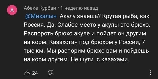 Казахи на линии. А вот интересно, кто кому скорее "брюхо вспорет": Казахстан - России или Китай Казахстану??!