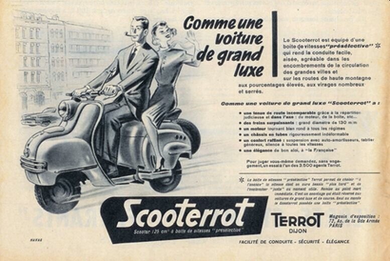 Каким был по-настоящему красивый скутер: Terrot родом из пятидесятых