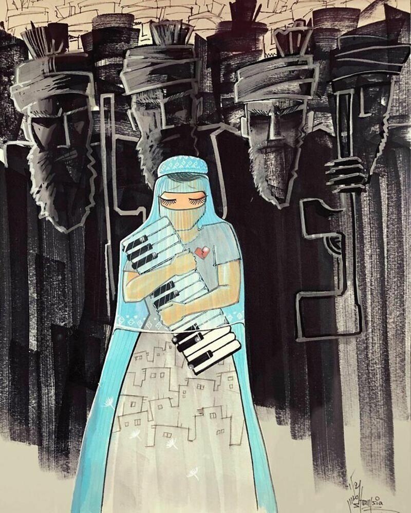 Шамсия Хассани - первая граффитистка Афганистана