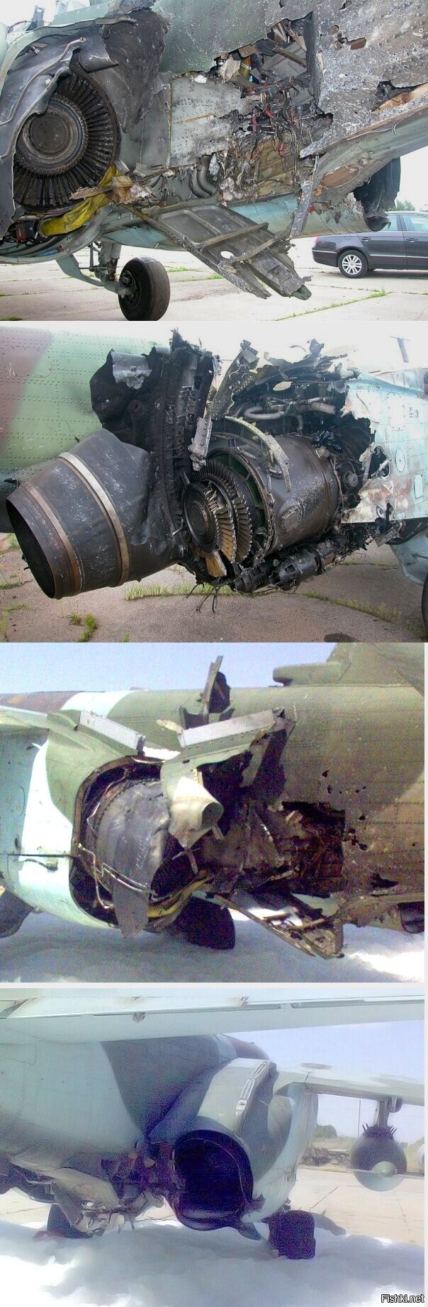 Су-25 сохранил управляемость и возможность лететь на одном двигателе