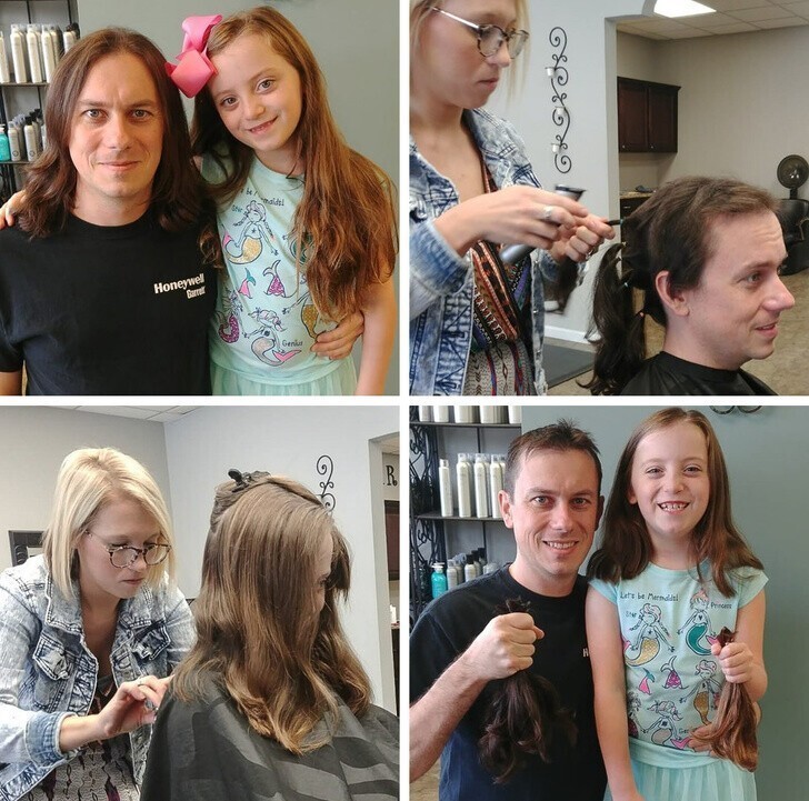 "Мы с дочкой вместе договорились пожертвовать свои волосы на благотворительность"