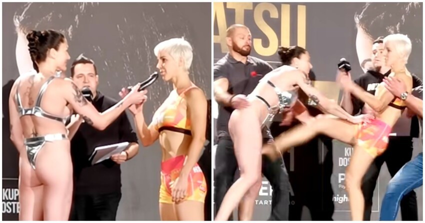 Польская боксёрша сунула в лицо соперницы секс-игрушку и спровоцировала драку