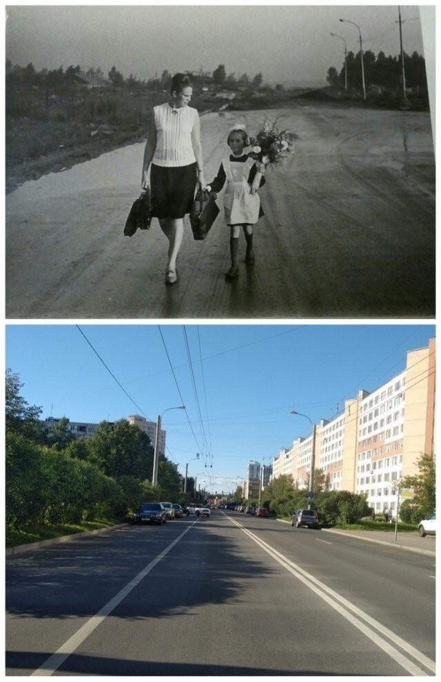 Будапештская улица
1 сентября 1960 и 2021 год