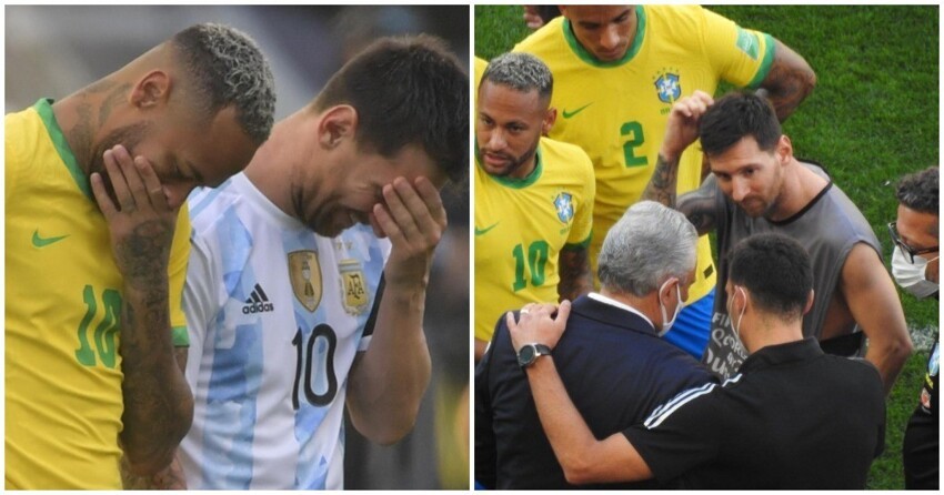 Полицейские прервали матч Бразилия - Аргентина, чтобы депортировать четверых футболистов