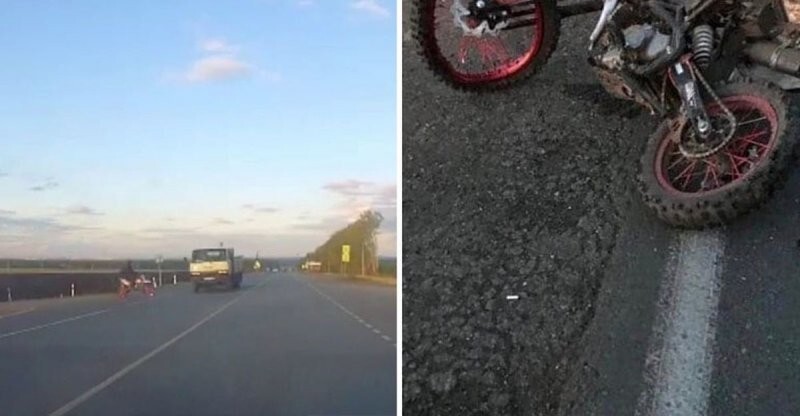 Авария дня. В Башкирии погиб несовершеннолетний мотоциклист