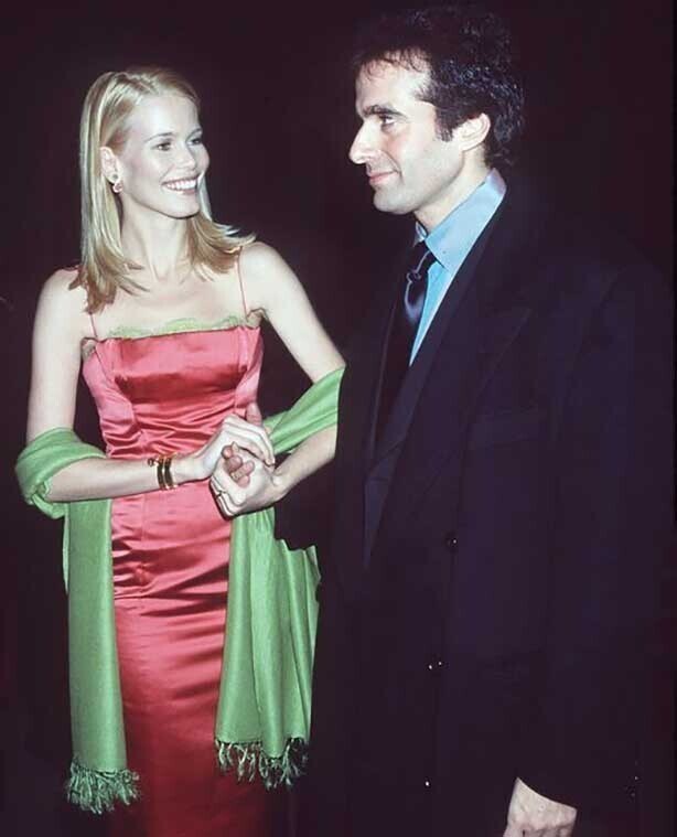 Клаудия Шиффер и Дэвид Копперфильд на Met Gala в 1998 году