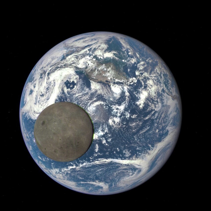 Земля и обратная сторона Луны