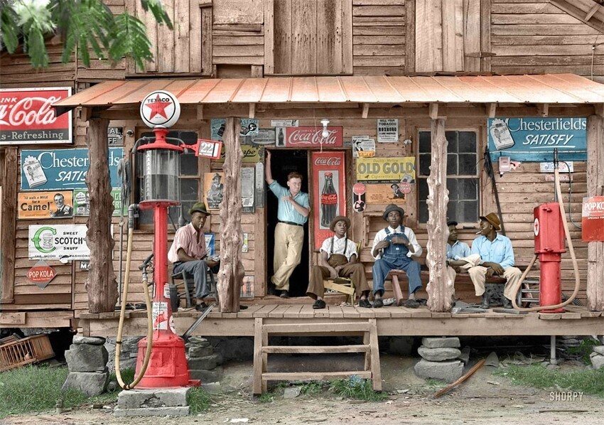 36. Магазин в сельской местности, июль 1939 года. Гордонтон, Северная Каролина