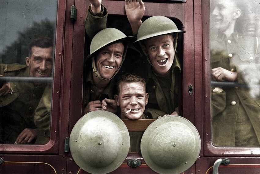 34. Британские солдаты возвращаются с фронта, 1939 год
