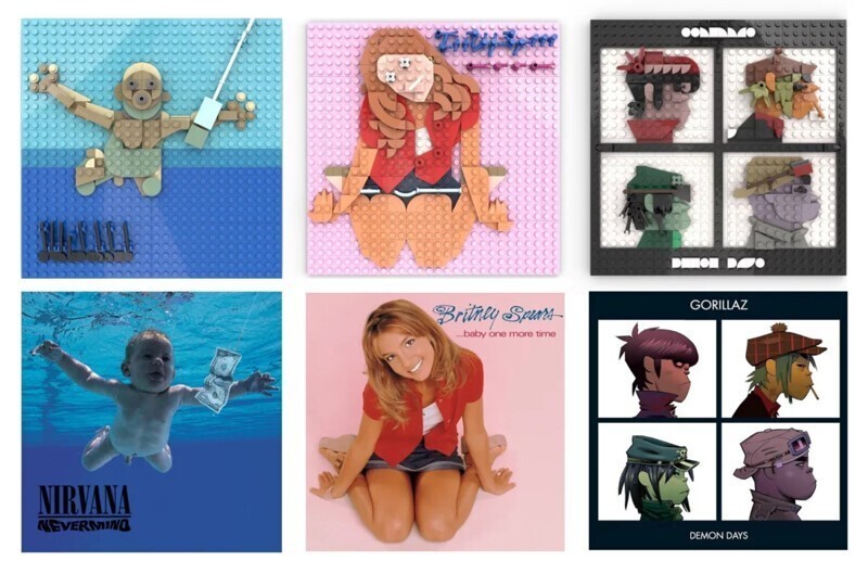 Художник с помощью LEGO воссоздает обложки популярных музыкальных альбомов