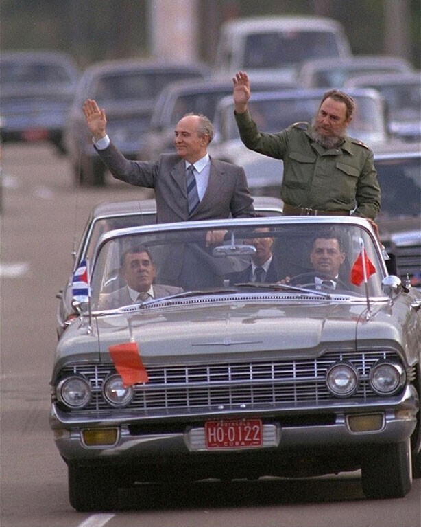 Горбачёв и Кастро , Куба , Гавана , 2 января 1989 года