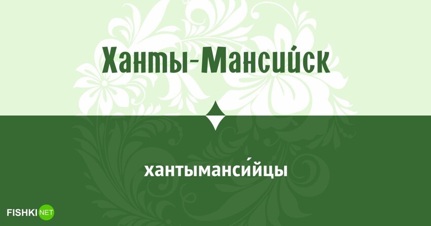 Как называют жителей города Ханты-Мансийск