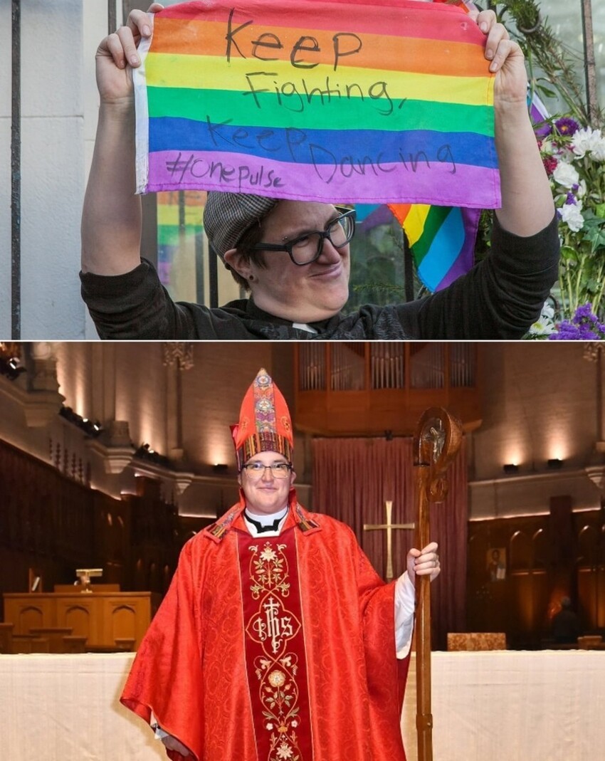 Первый пошел.
В США Евангелическо-лютеранская церковь впервые назначила трансгендера епископом.