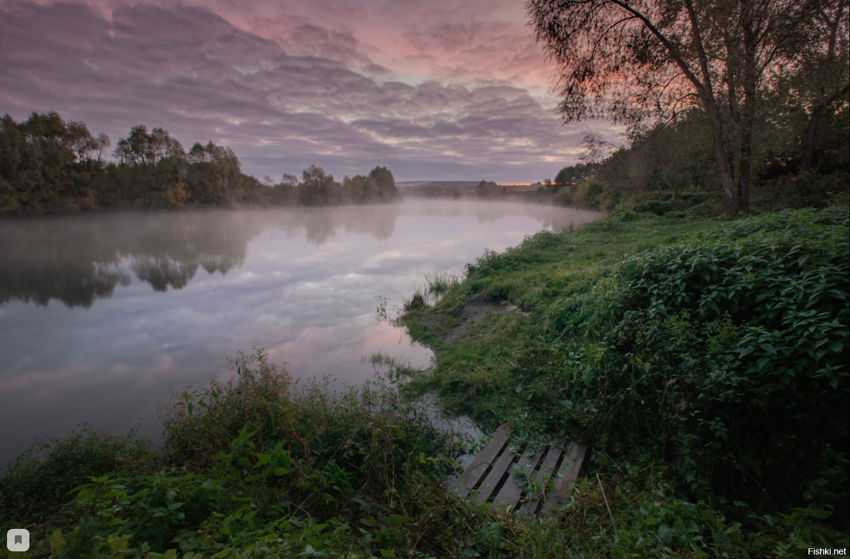 Рассвет на реке Сура,Пензенская область