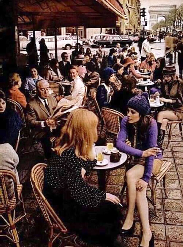Елисейские поля, Париж. 70-е годы прошлого века
