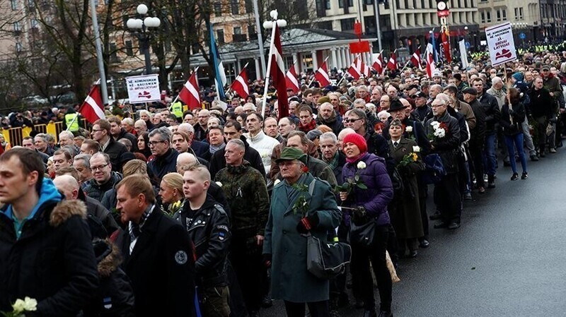 Запрет георгиевской ленты vs демонстрация нацистской символики как ценность для латвийских политиков