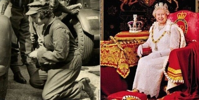 Королева Елизавета работала механиком в годы Второй мировой войны. Она остается единственным членом королевской семьи женского пола, служившим на войне