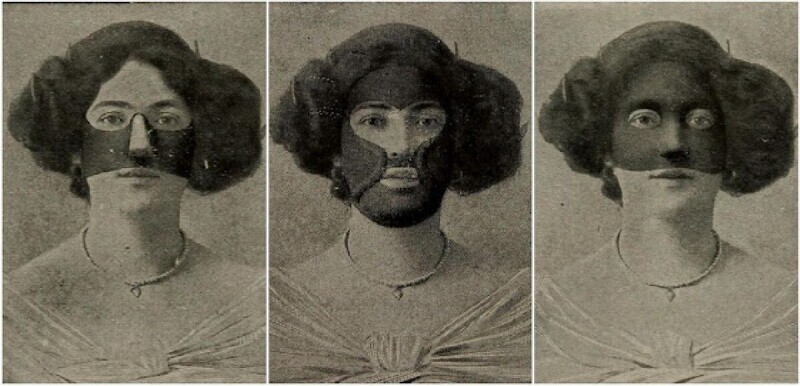 Жуткие косметические резиновые маски 1910-х годов