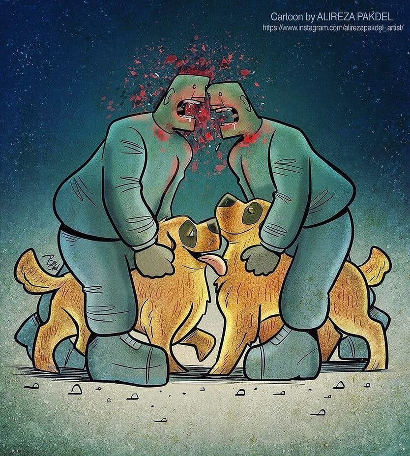 15 жизненных карикатур от иранского художника